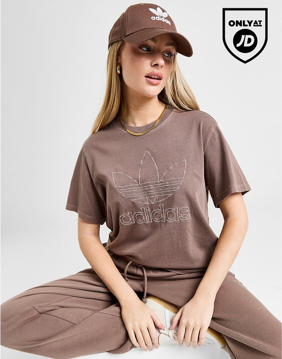 JD Sports - Lady T-Shirt Brown - Adidas GOOFASH
