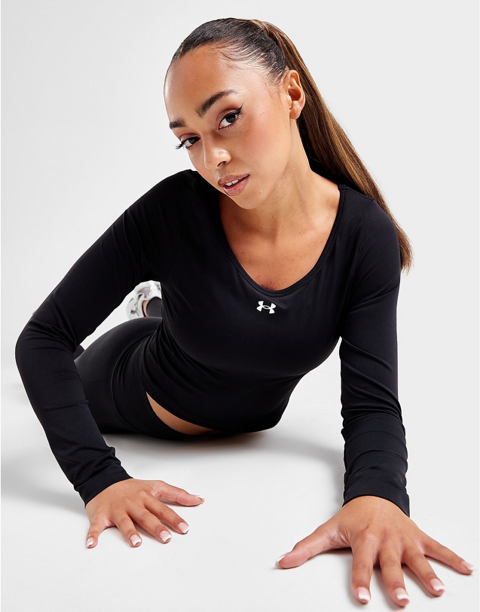 JD Sports - Long Sleeve Top Black - Under Armour Woman GOOFASH