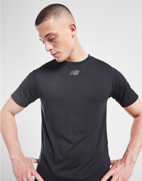 JD Sports Men Black T-Shirt by New Balance GOOFASH