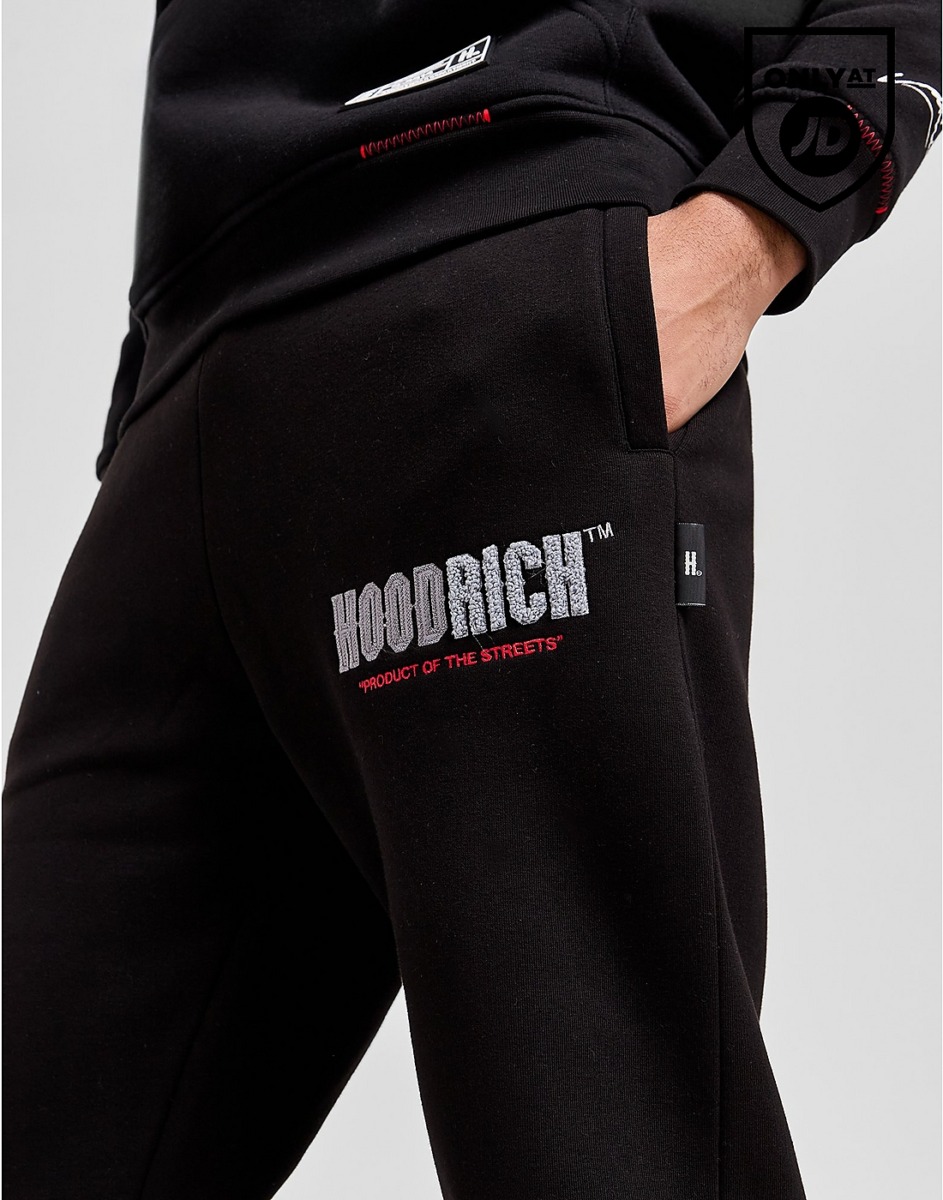 JD Sports Men's Joggers in Black by Hoodrich GOOFASH