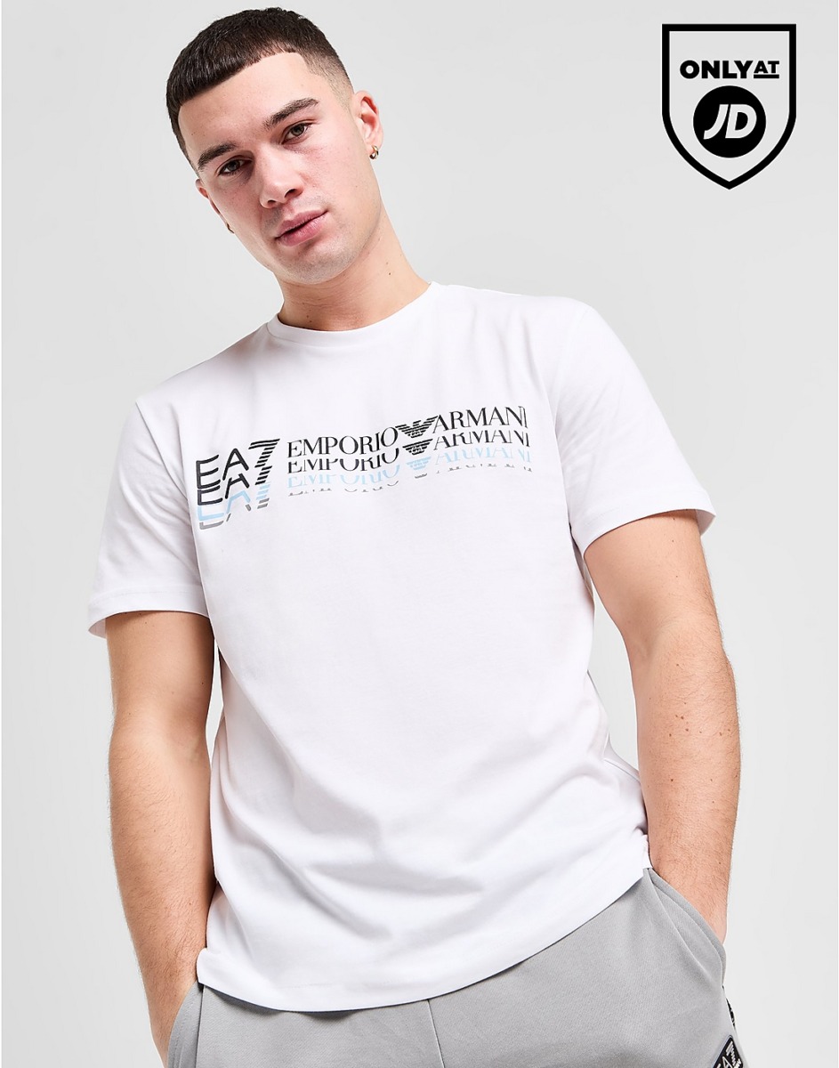JD Sports T-Shirt in White for Men from Armani GOOFASH