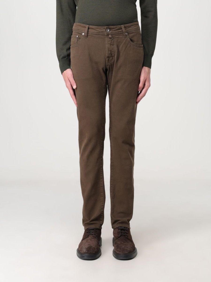 Jacob Cohen - Trousers Brown for Man by Giglio GOOFASH