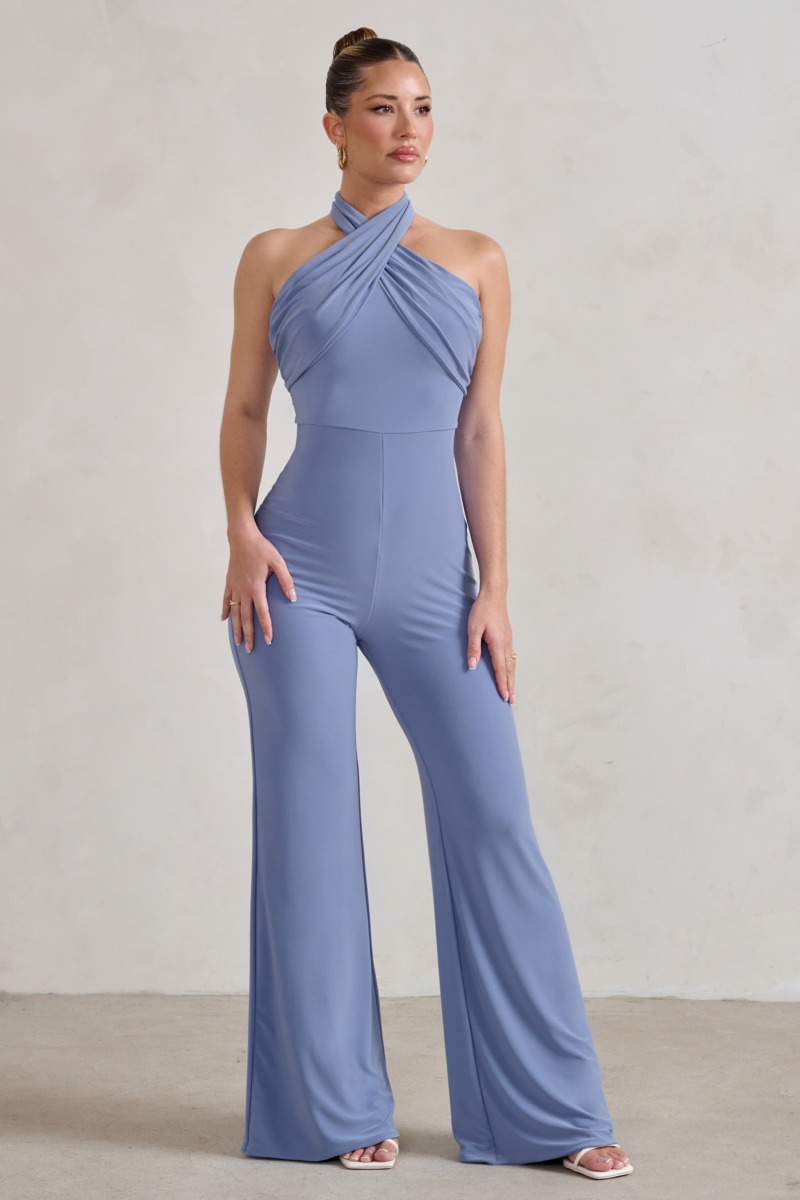 Jumpsuit Blue for Women from Club L London GOOFASH