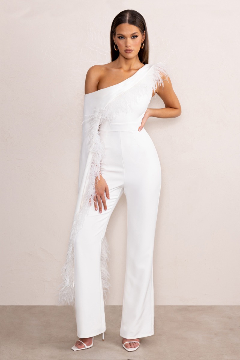Jumpsuit White for Woman at Club L London GOOFASH