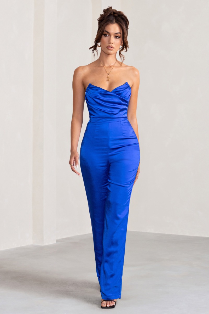 Jumpsuit in Blue by Club L London GOOFASH