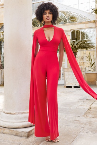 Jumpsuit in Red for Women by Club L London GOOFASH