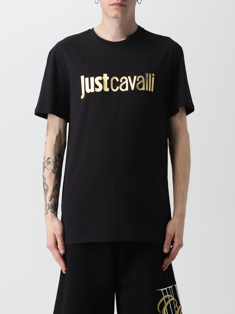 Just Cavalli T-Shirt Black Giglio GOOFASH
