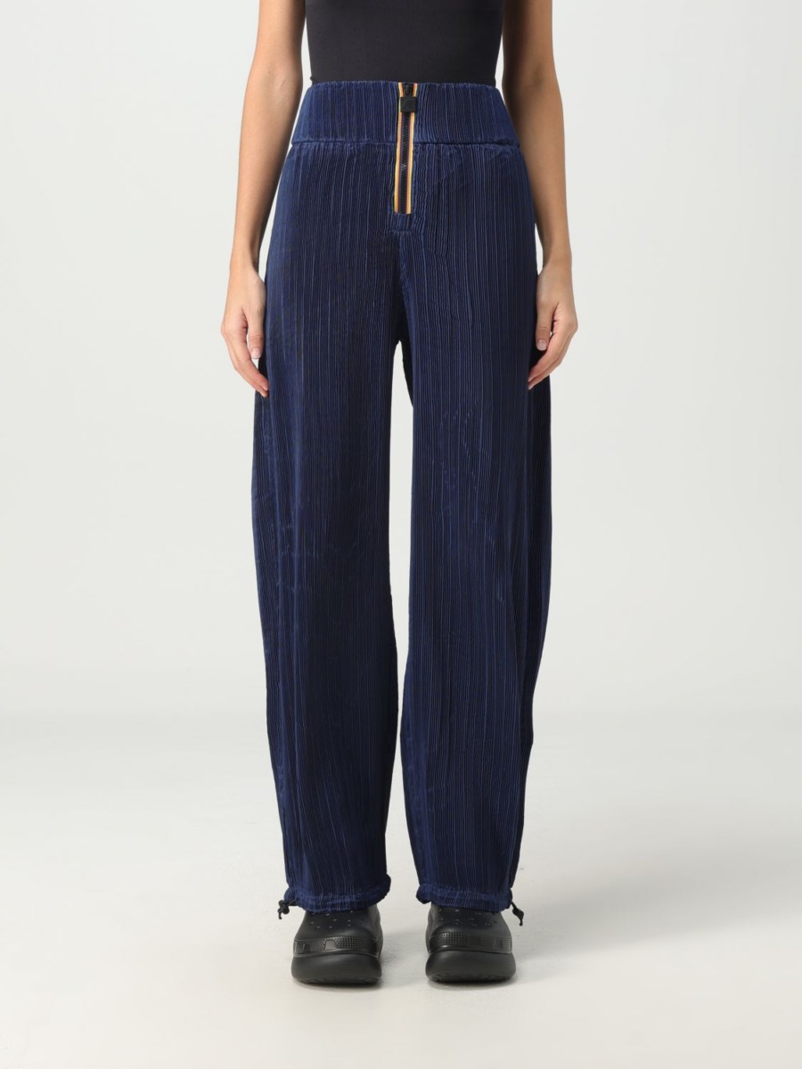 K-Way - Womens Trousers Blue Giglio GOOFASH