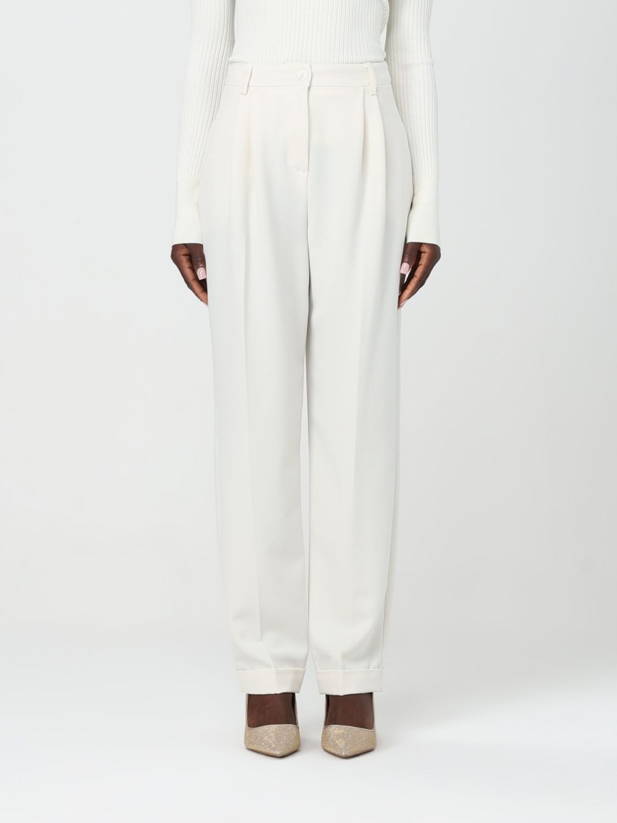 Kaos - Trousers Cream for Woman from Giglio GOOFASH