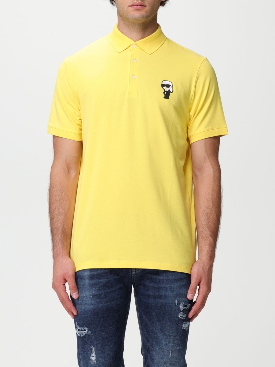 Karl Lagerfeld - Yellow Poloshirt for Men at Giglio GOOFASH
