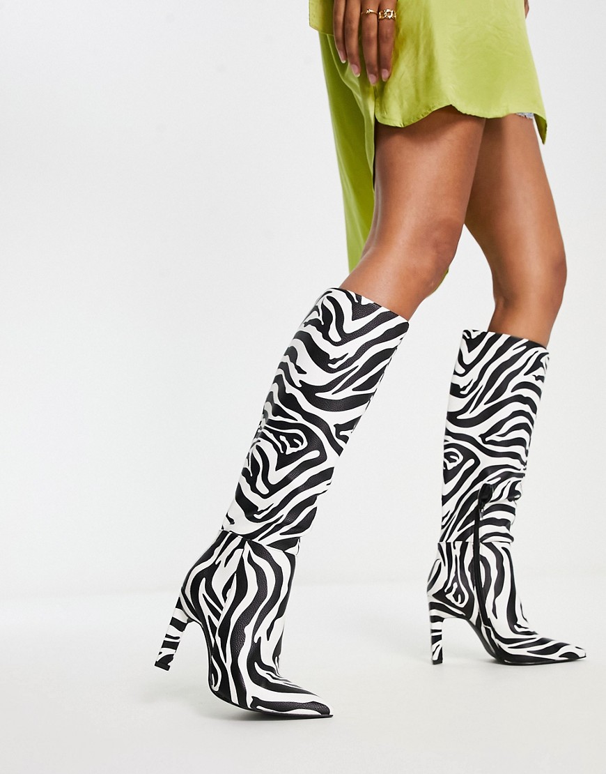Knee High Boots in Multicolor Asos GOOFASH
