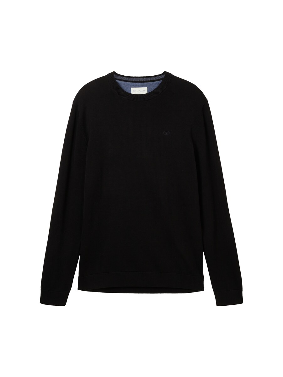 Knitted Sweater Black - Tom Tailor Gents GOOFASH