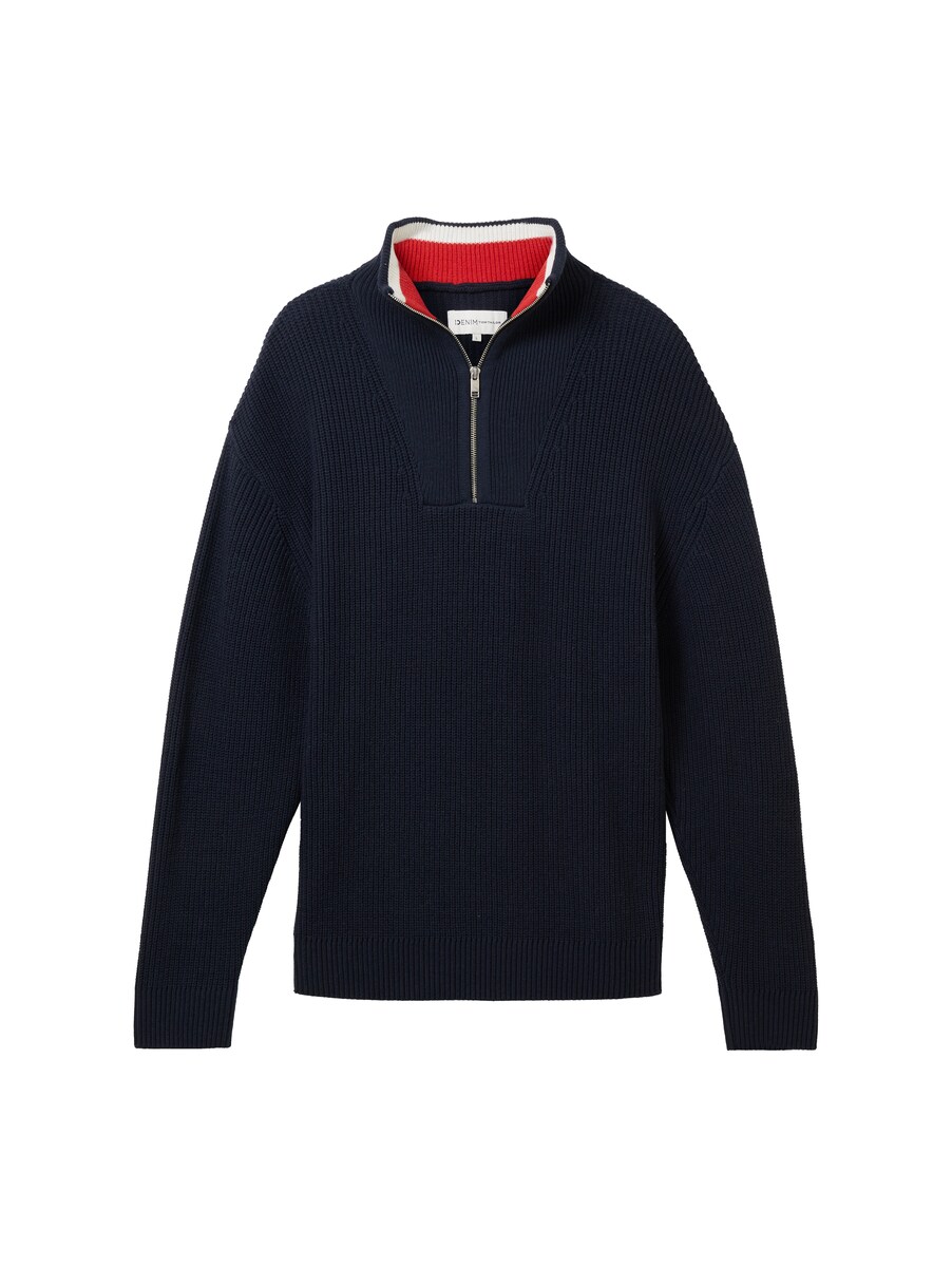 Knitted Sweater Blue - Tom Tailor - Gents GOOFASH