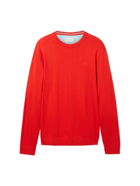 Knitted Sweater Red from Tom Tailor GOOFASH