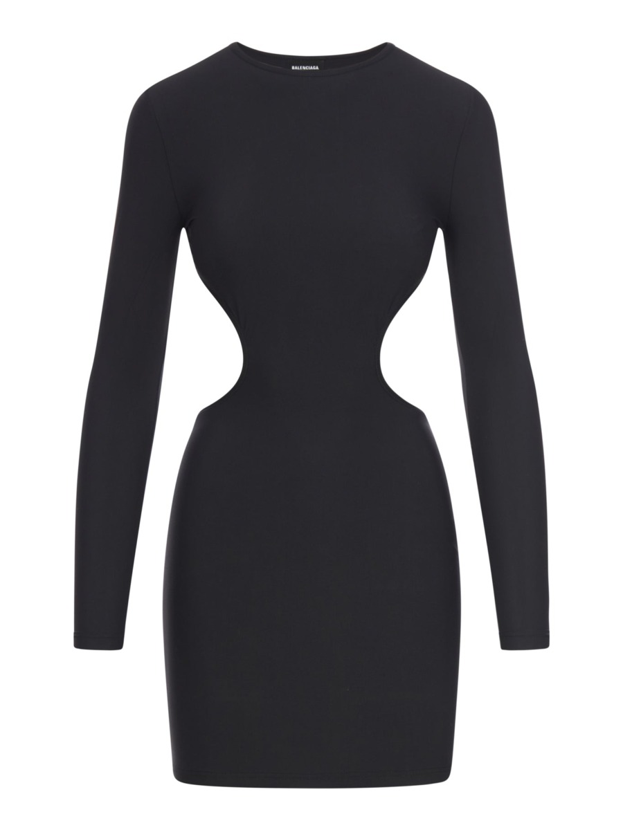 Ladies Black Mini Dress by Suitnegozi GOOFASH