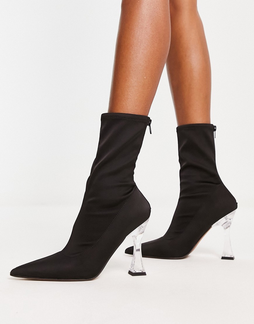 Ladies Black Sock Boots Asos GOOFASH