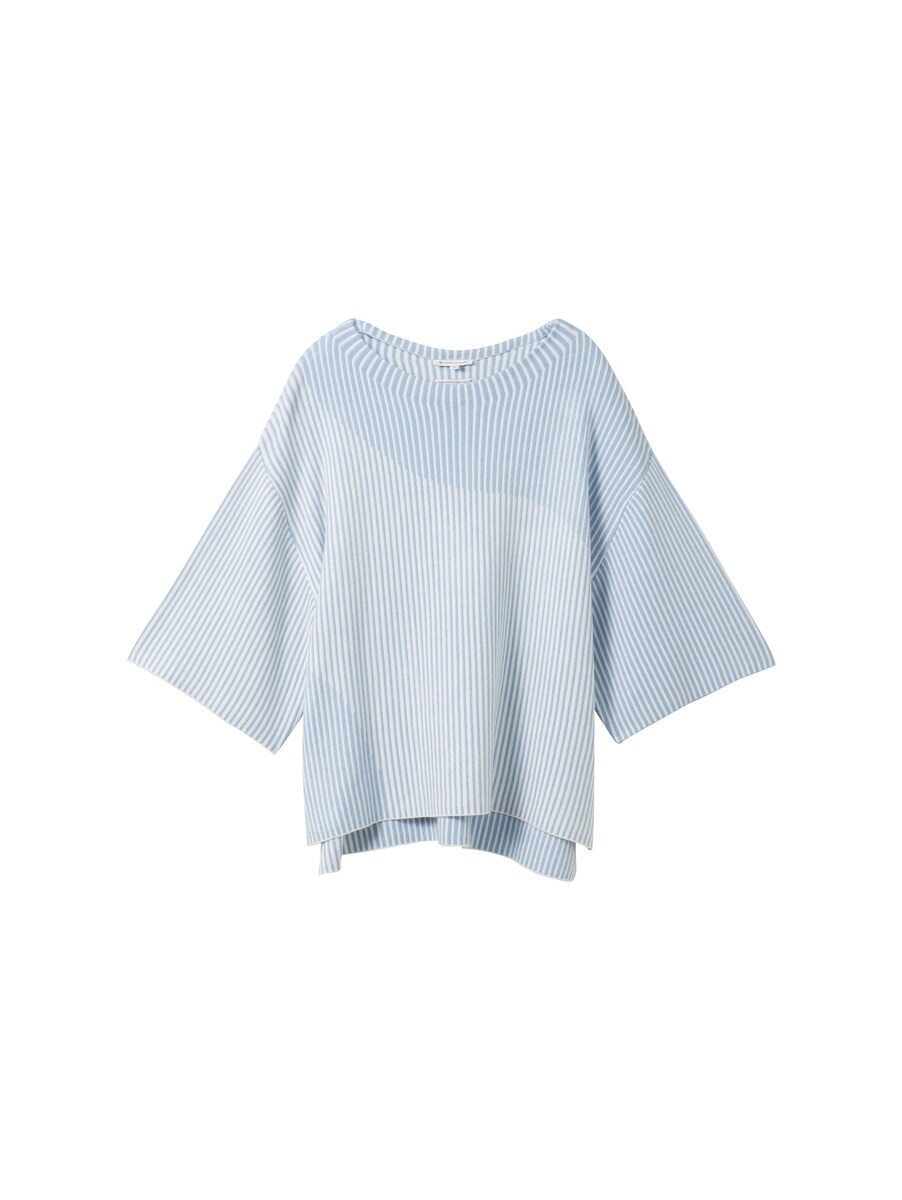 Ladies Blue Knitted Sweater at Tom Tailor GOOFASH