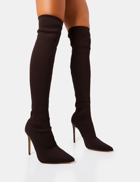 Ladies Boots - Chocolate - Public Desire GOOFASH