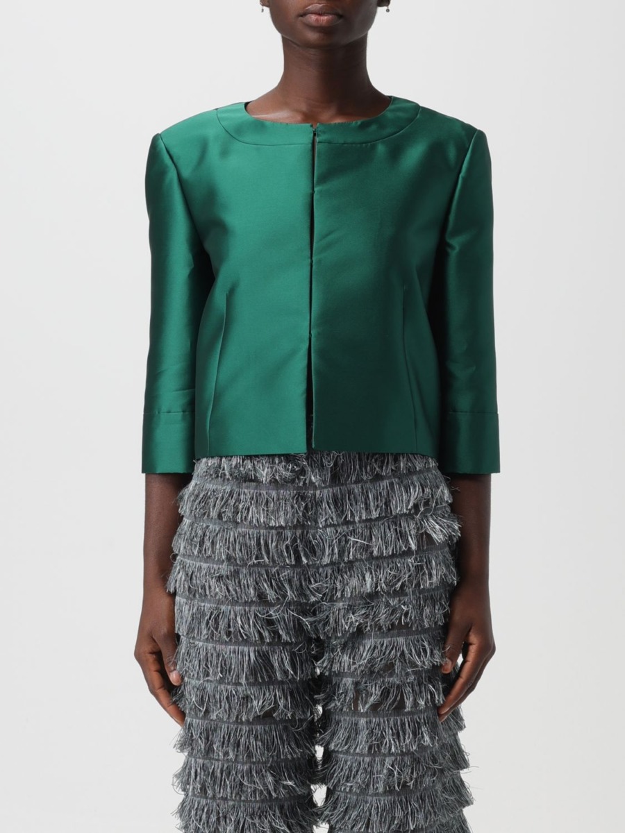 Ladies Green Jacket from Giglio GOOFASH