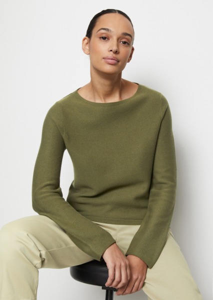 Ladies Green Knitted Sweater by Marc O Polo GOOFASH