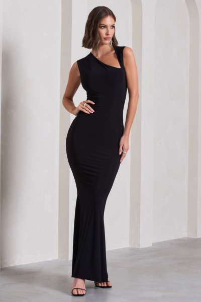 Ladies Maxi Dress Black by Club L London GOOFASH