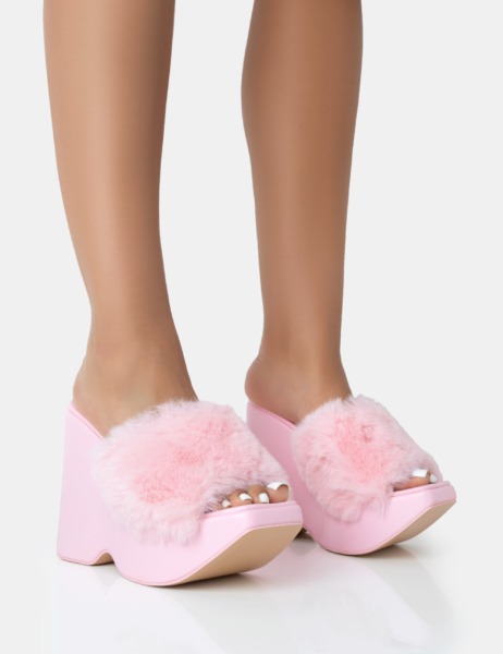 Ladies Pink High Heels by Public Desire GOOFASH