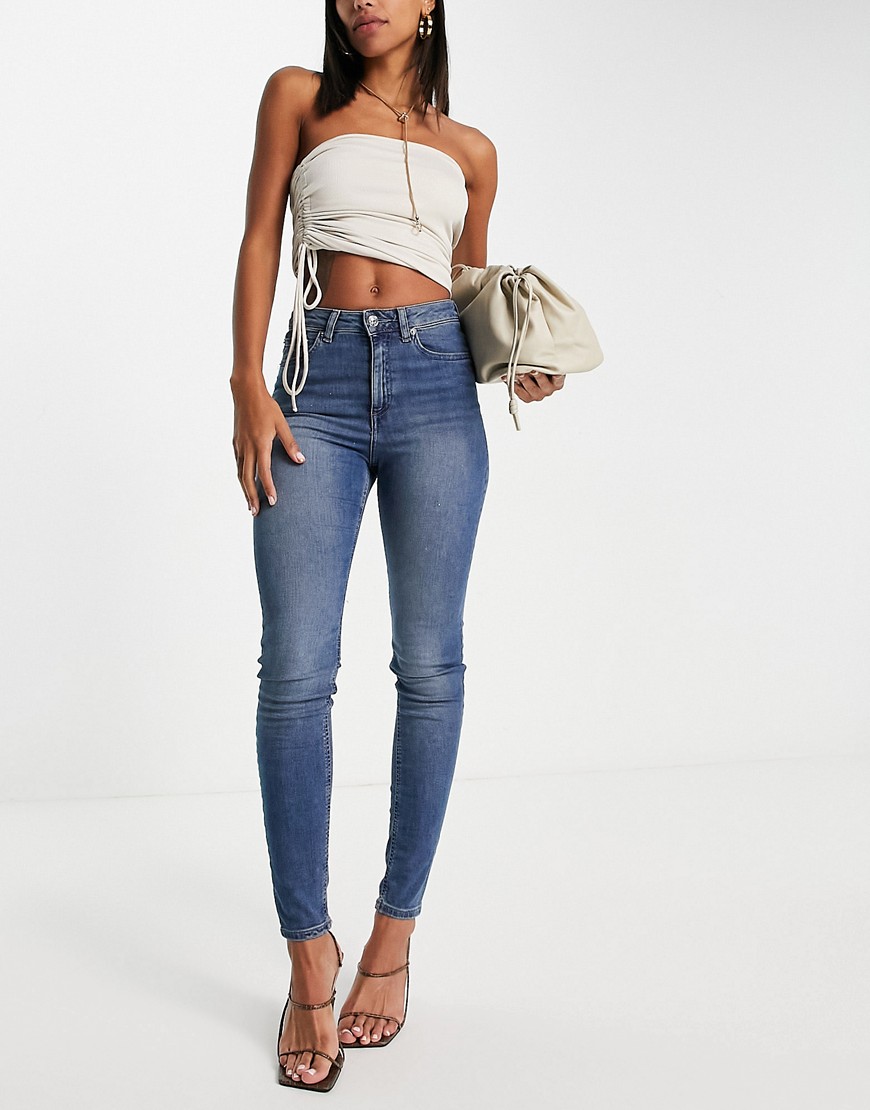 Ladies Skinny Jeans - Blue - Asos GOOFASH