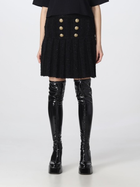 Ladies Skirt in Black Giglio - Balmain GOOFASH