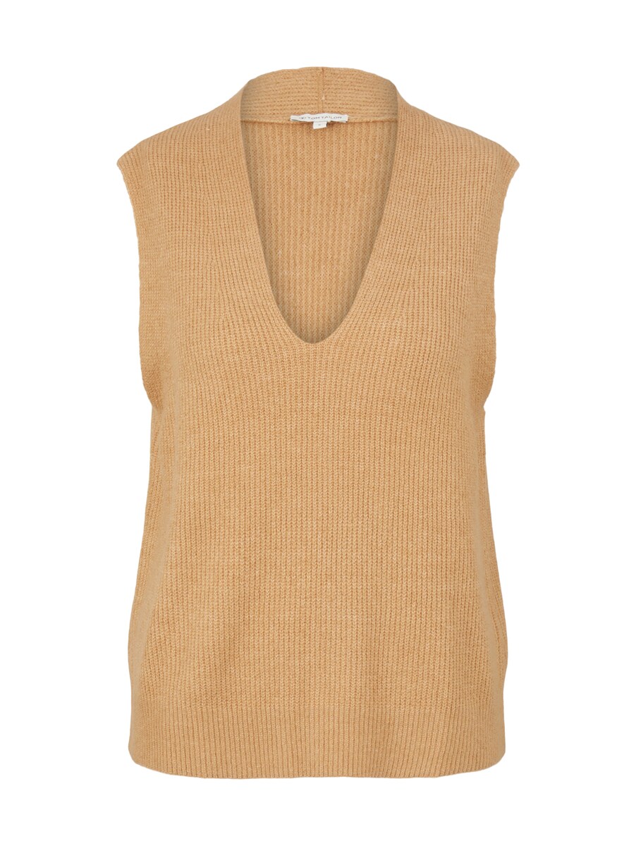 Ladies Sweater in Brown Tom Tailor GOOFASH
