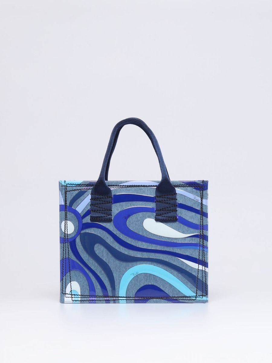 Ladies Tote Bag in Blue by Giglio GOOFASH