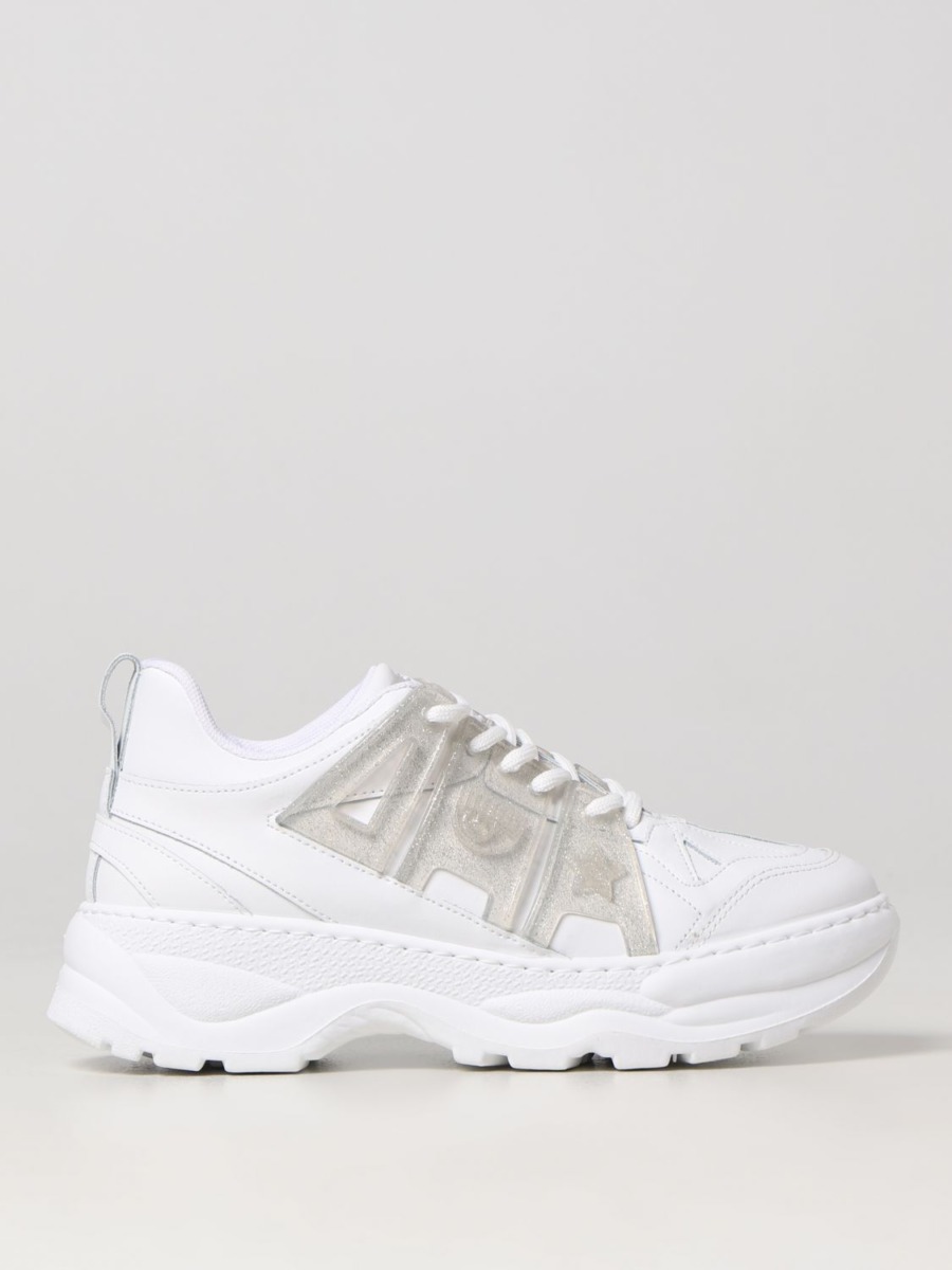 Ladies White Sneakers by Giglio GOOFASH