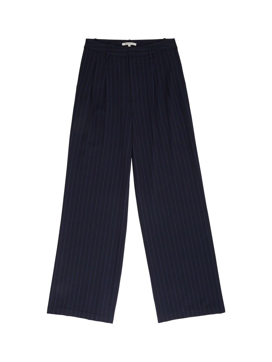 Ladies Wide Leg Trousers in Blue by Tom Tailor GOOFASH