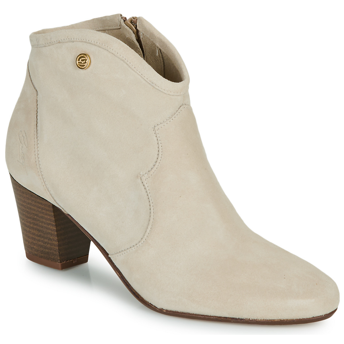 Lady Beige Ankle Boots Betty London Spartoo GOOFASH