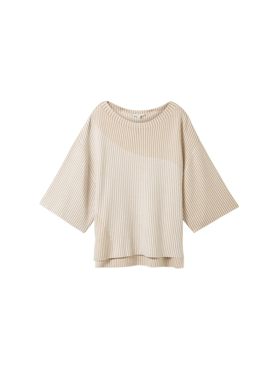 Lady Beige Knitted Sweater from Tom Tailor GOOFASH