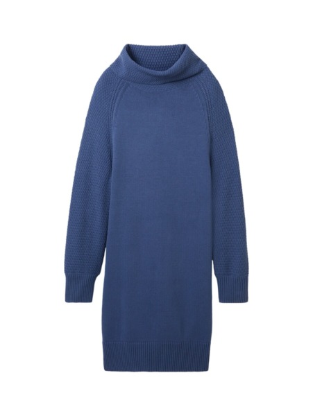 Lady Blue Knitted Dress by Tom Tailor GOOFASH