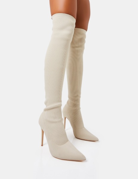 Lady Boots in White - Public Desire GOOFASH