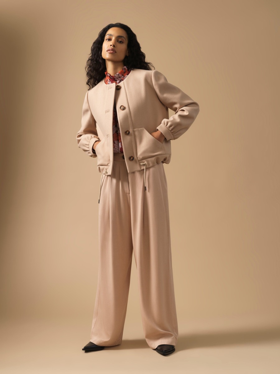 Lady Brown Wide Leg Trousers from Great Plains GOOFASH