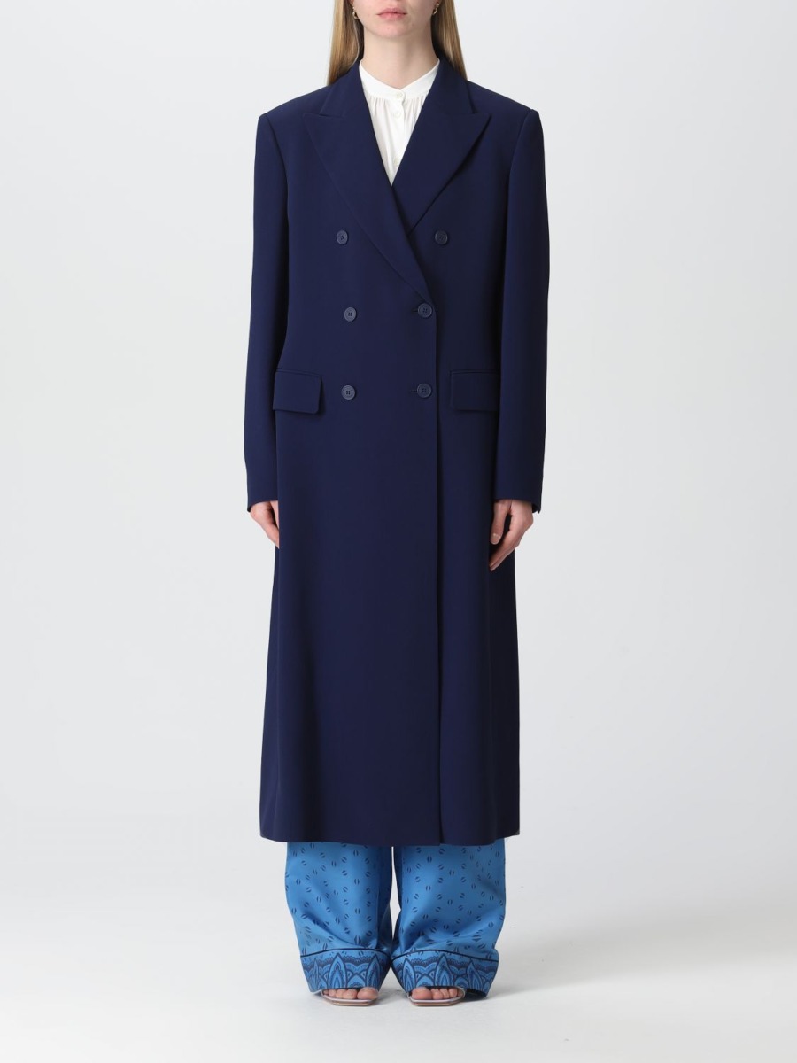 Lady Coat Blue by Giglio GOOFASH