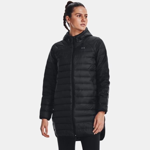 Lady Down Parka Jacket in Black Under Armour GOOFASH