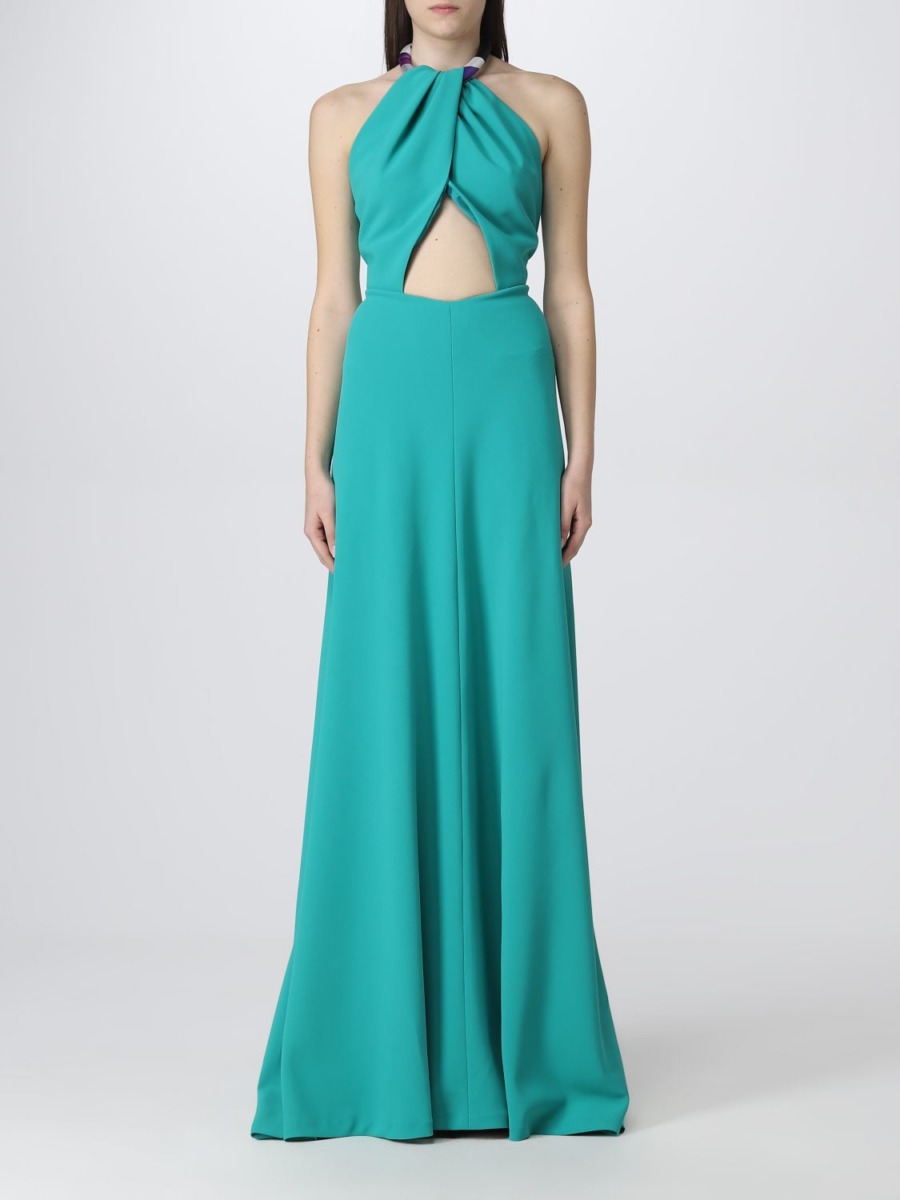 Lady Dress in Green from Giglio GOOFASH