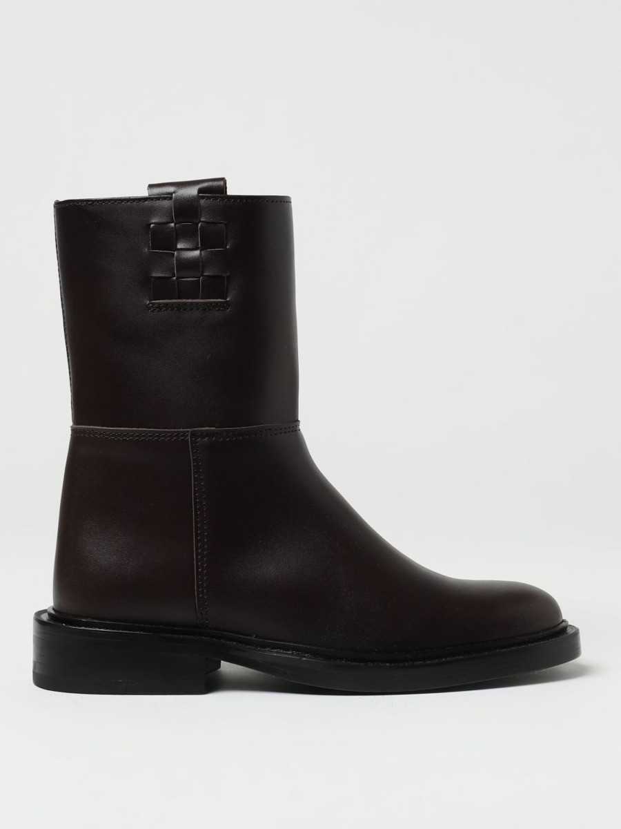 Lady Flat Boots - Brown - Giglio GOOFASH