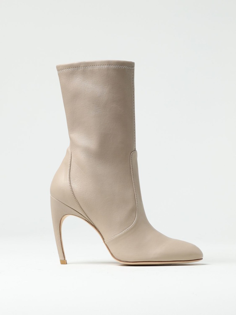Lady Flat Boots Cream from Giglio GOOFASH