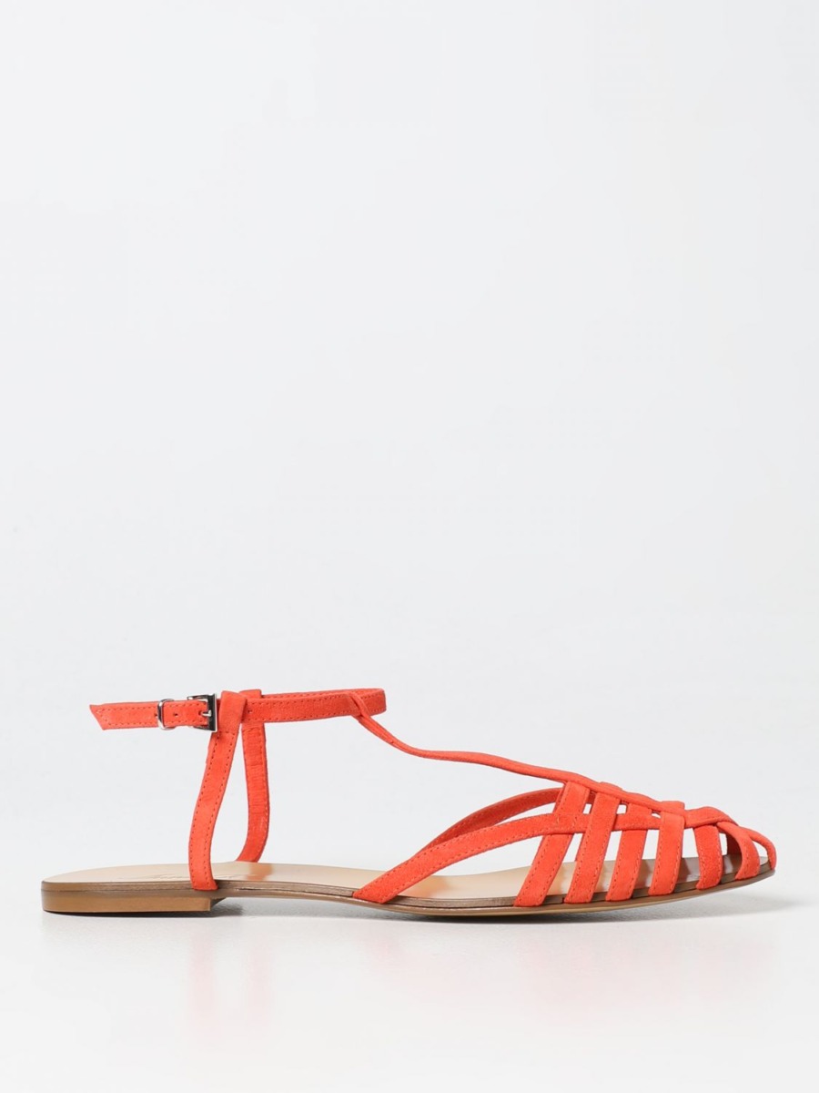 Lady Flat Sandals Orange Giglio - Anna F GOOFASH