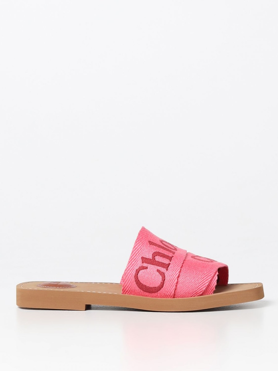 Lady Flat Sandals Pink Chloé Giglio GOOFASH