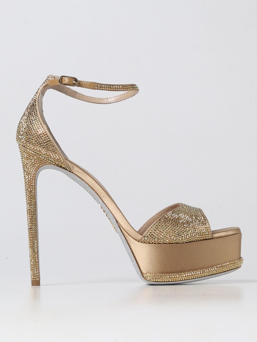 Lady Gold Heeled Sandals - Rene Caovilla - Giglio GOOFASH