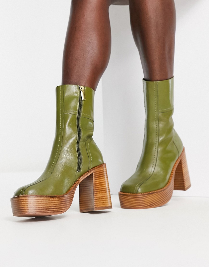 Lady Green Platform Boots - Asos GOOFASH