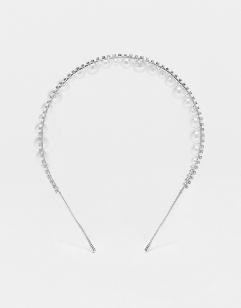 Lady Headbands in Silver by Asos GOOFASH