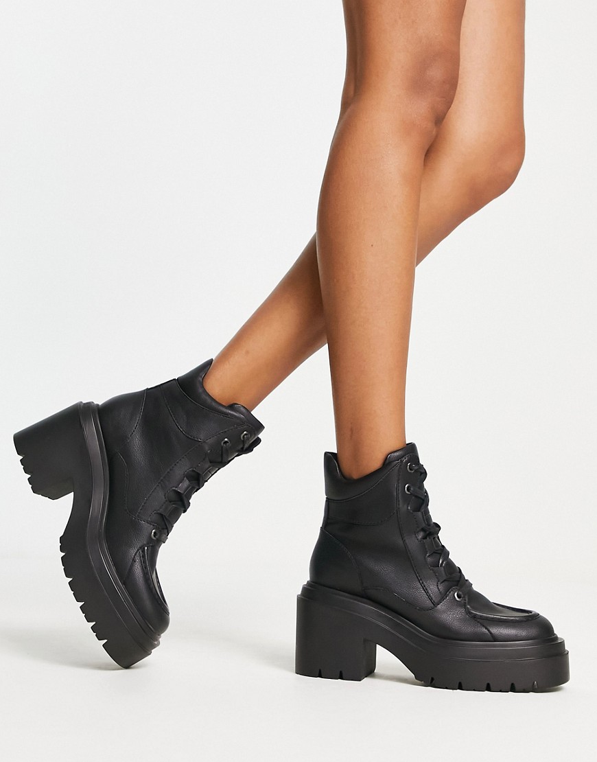 Lady Hiker Boots in Black by Asos GOOFASH