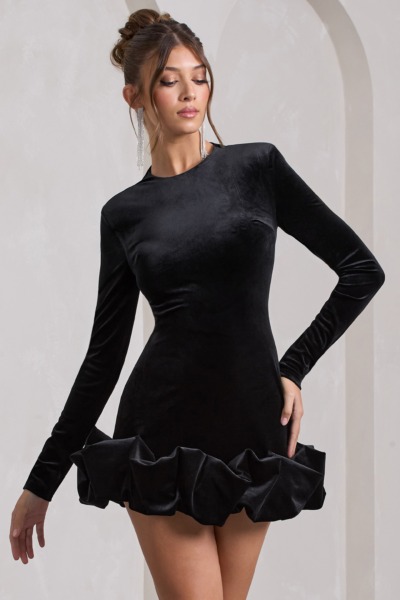 Lady Mini Dress Black - Club L London GOOFASH