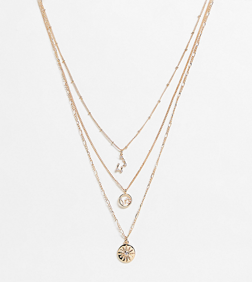 Lady Necklace Gold - Reclaimed Vintage - Asos GOOFASH